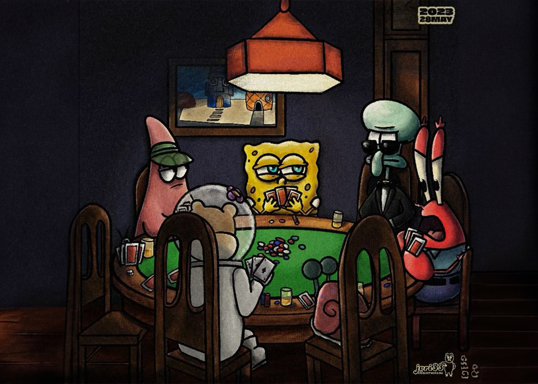 SpongeBob Poker Night Flag