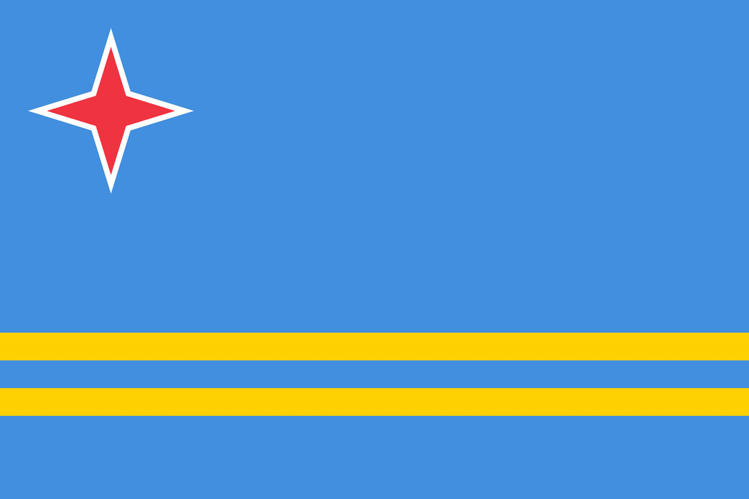Aruba flag, 3x5 ft polyester wall flag with grommets