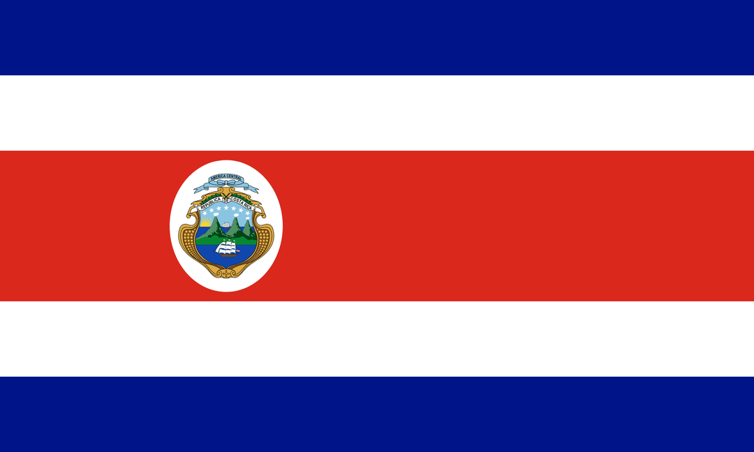 Costa Rica flag, 3x5 ft polyester wall flag with grommets
