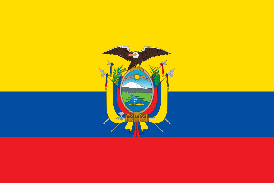 Ecuador flag, 3x5 ft polyester wall flag with grommets