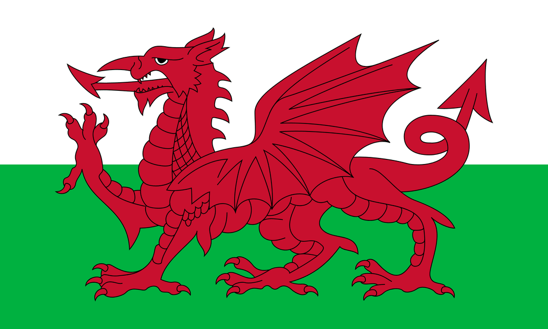 Wales flag, 3x5 ft polyester wall flag with grommets