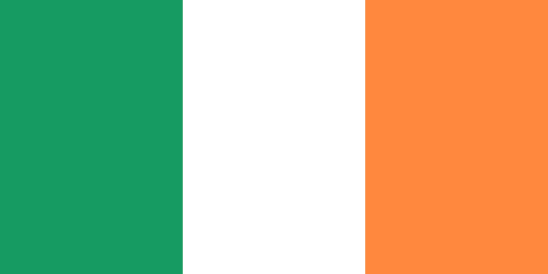 Ireland flag, 3x5 ft polyester wall flag with grommets