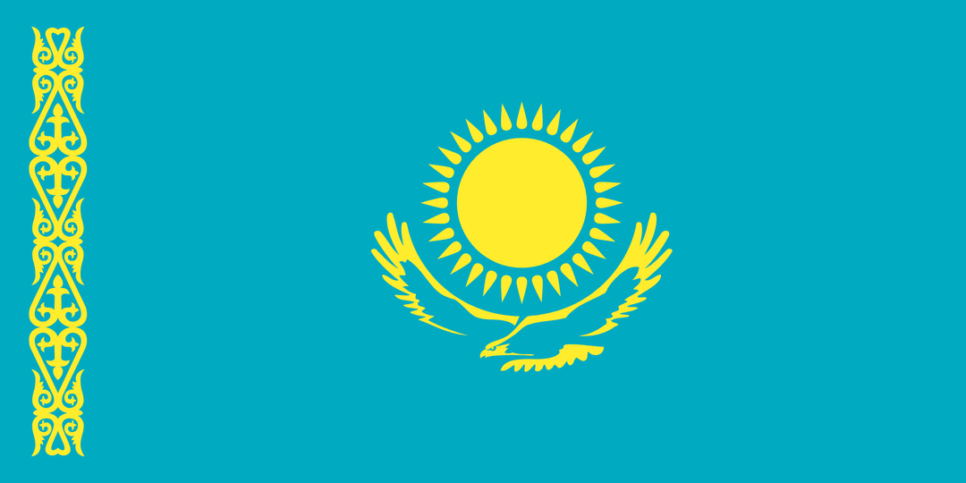 Kazakhstan flag, 3x5 ft polyester wall flag with grommets