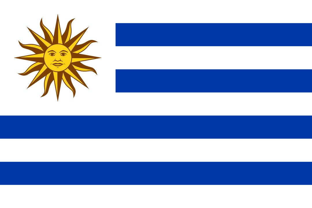 Uruguay flag, 3x5 ft polyester wall flag with grommets