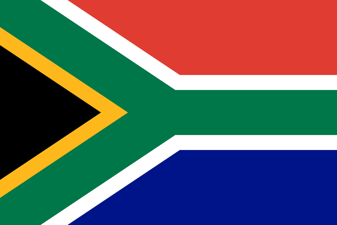 South Africa flag, 3x5 ft polyester wall flag with grommets